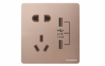 KG061二三级带双USB插座